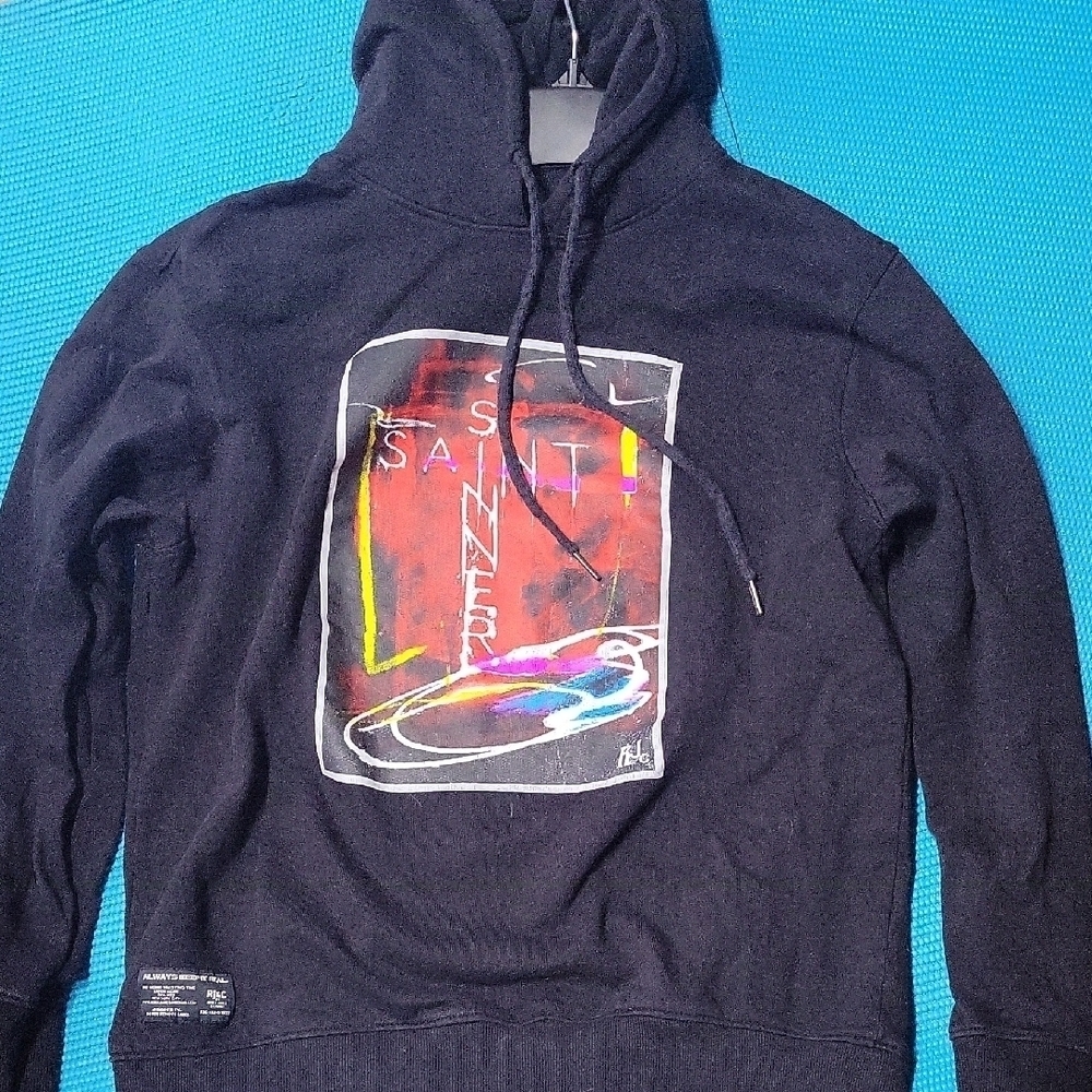 RJC Rebel James & Charli Sain Sinner  Black Graphic Hoodie Unisex Size M